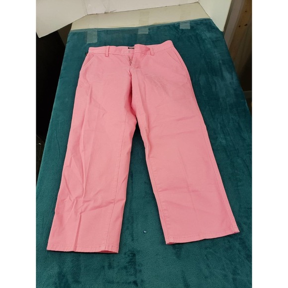 Polo Ralph Lauren Womens Pink Crop Khaki Chino Pants SZ 6 Ladies Career Stretch - Picture 1 of 11